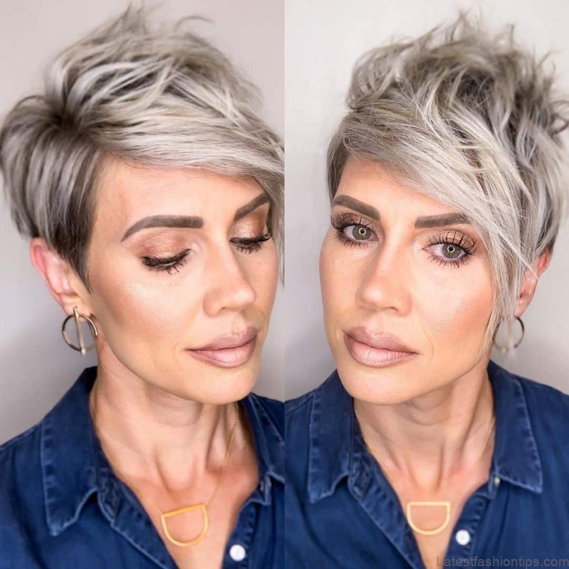 a pixie haircut that looks perfect for women over 40 8