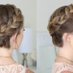 how to do the french braid crown 6