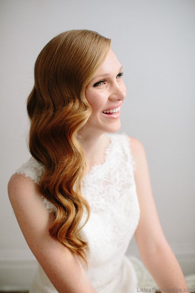 new wedding hairstyles for long hair bringing back the vintage look in style 6