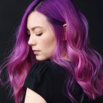 the new hairstyle color trend purple highlights 2