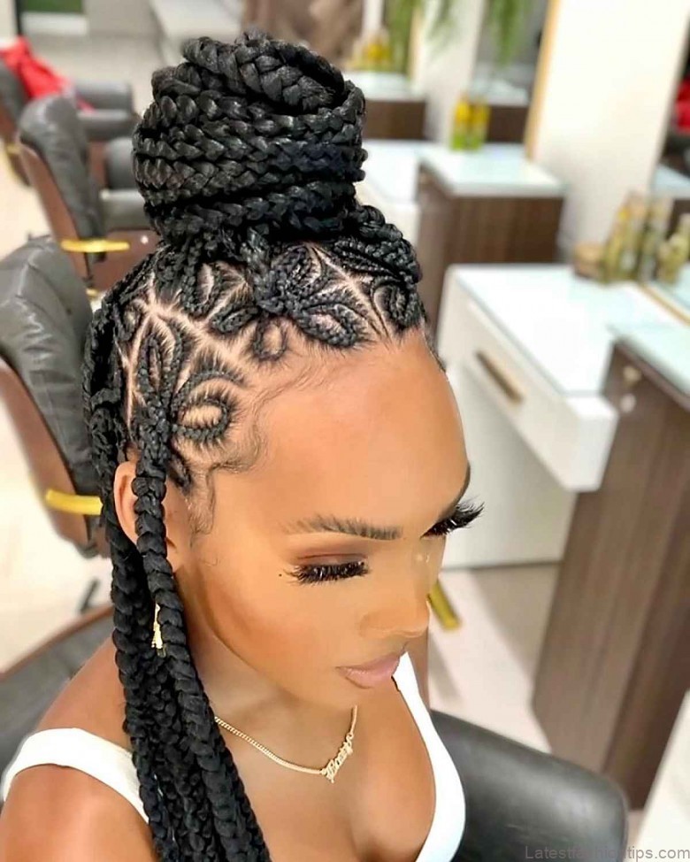 how to create an updo with box braids 1