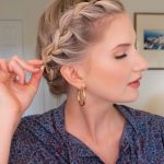 how to do the french braid crown 3