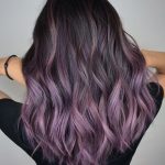 the new hairstyle color trend purple highlights